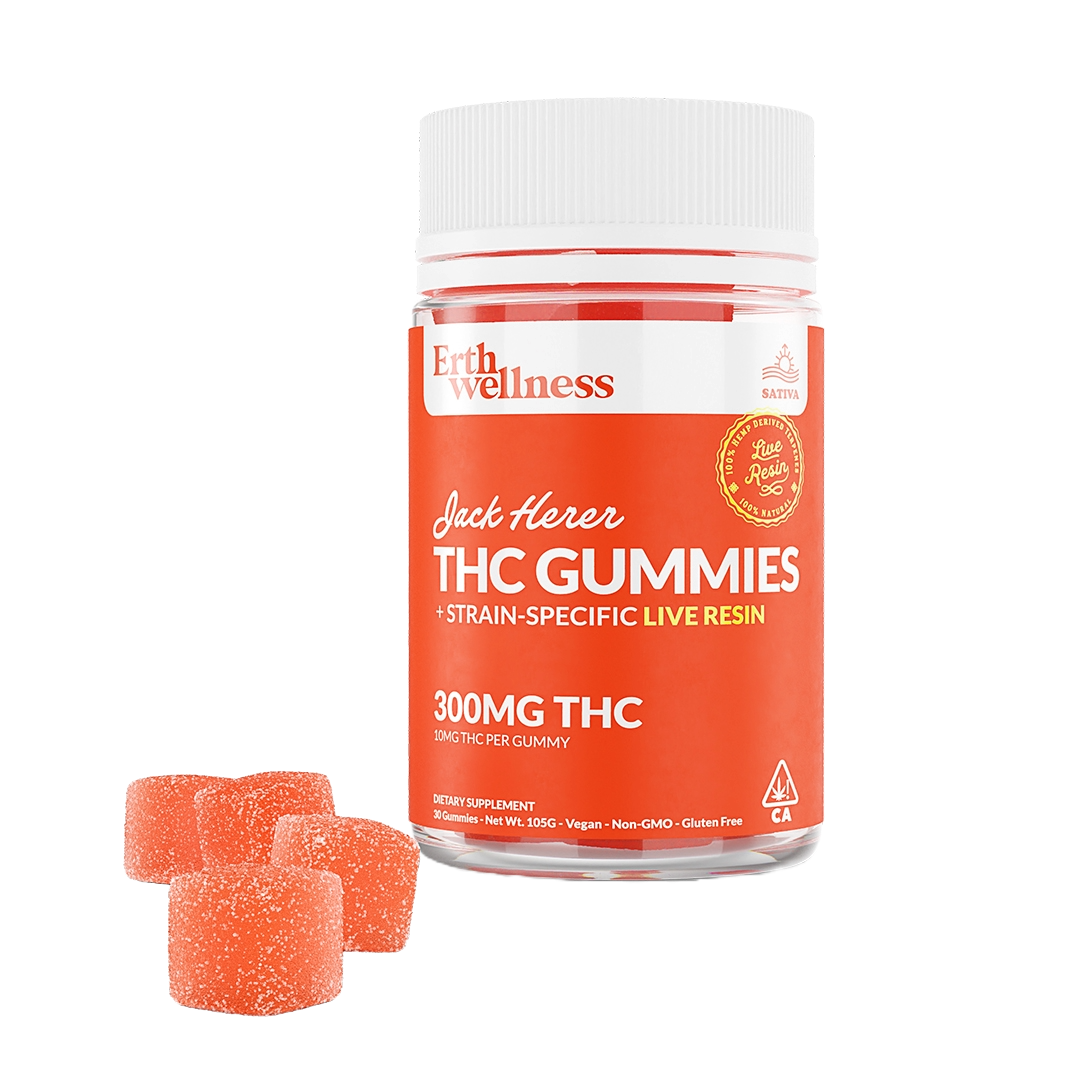 Δ9 THC Gummies - Jack Herer - Live Resin (Sativa) - 300mg.