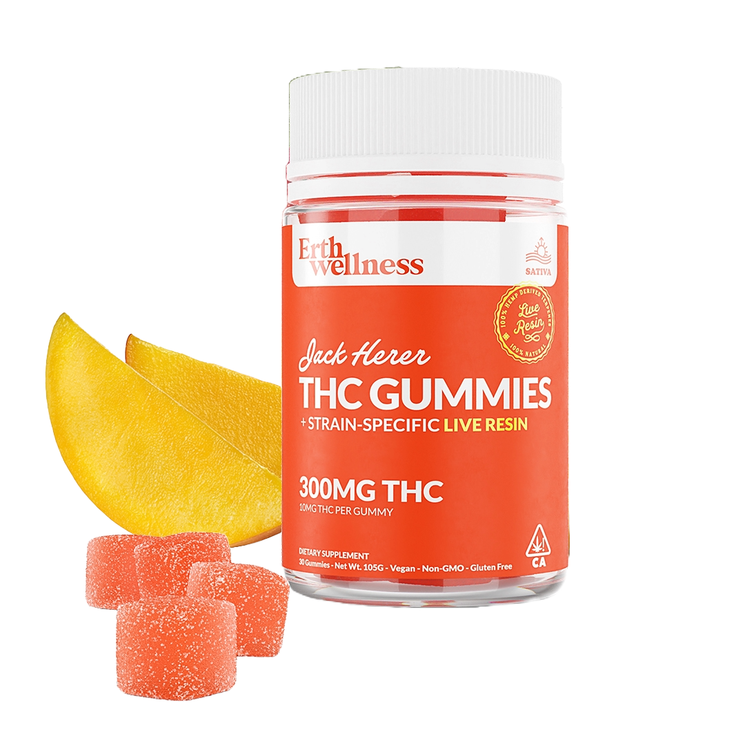 Δ9 THC Gummies - Jack Herer - Live Resin (Sativa) - 300mg.