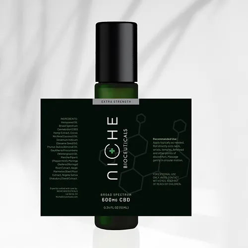 CBD Roll-On Oil - 600mg | THC-Free | Niche Bioceuticals