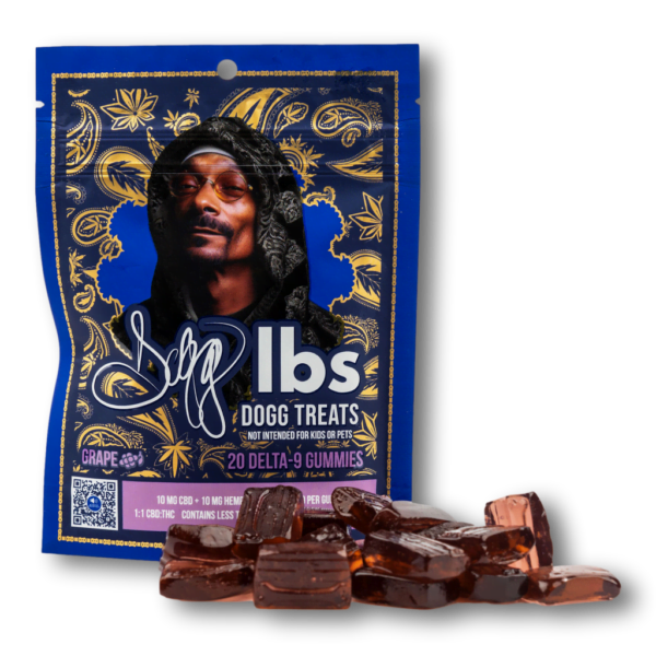 Dogg lbs Delta-9 Gummies – Grape Fruit Chews by Snoop Dogg.