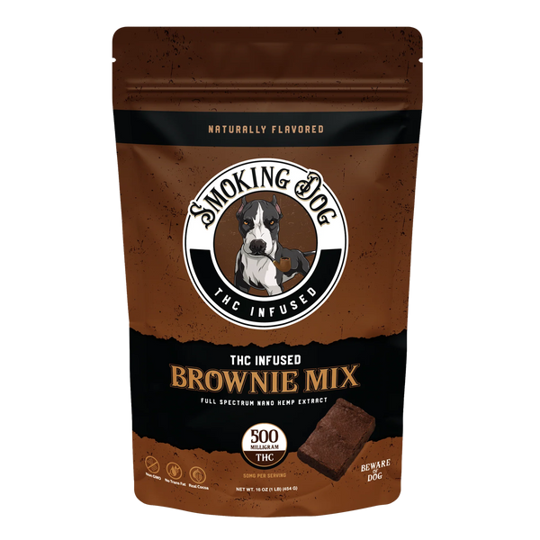 Smoking Dog Brownie Mix - Premium Hemp-Infused Baking Blend for Joyful Indulgence.