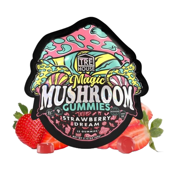 Strawberry Dream Magic Shroom Gummies | Trē House - Available at Ben's Canna
