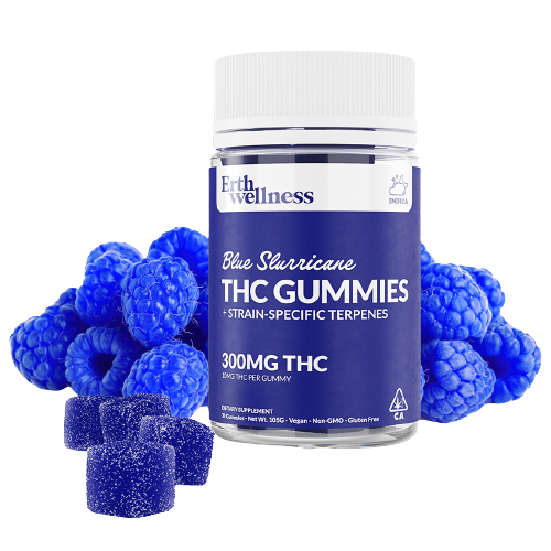 Δ9 THC Gummies - Blue Slurricane - Strain Specific (Indica) - 300mg.