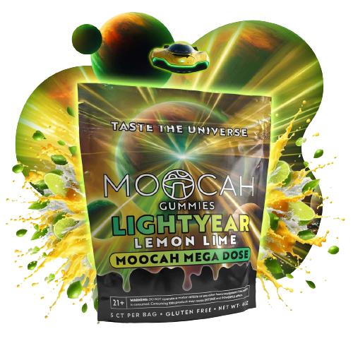 Moocah Mega Dose Mushroom Gummies - Lightyear Lemon Lime