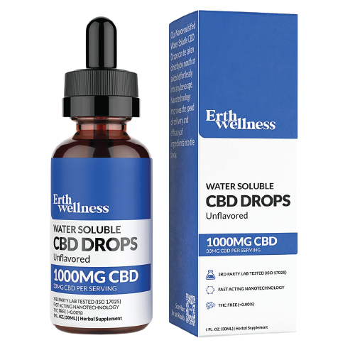 Water Soluble CBD Tincture - Unflavored - THC FREE - 1000mg Tincture