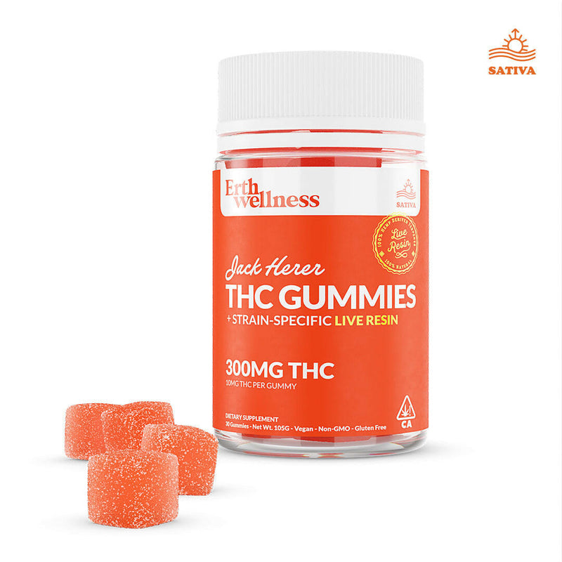 Δ9 THC Gummies - Jack Herer - Live Resin (Sativa) - 300mg.