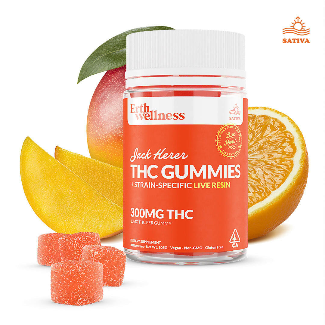 Δ9 THC Gummies - Jack Herer - Live Resin (Sativa) - 300mg.